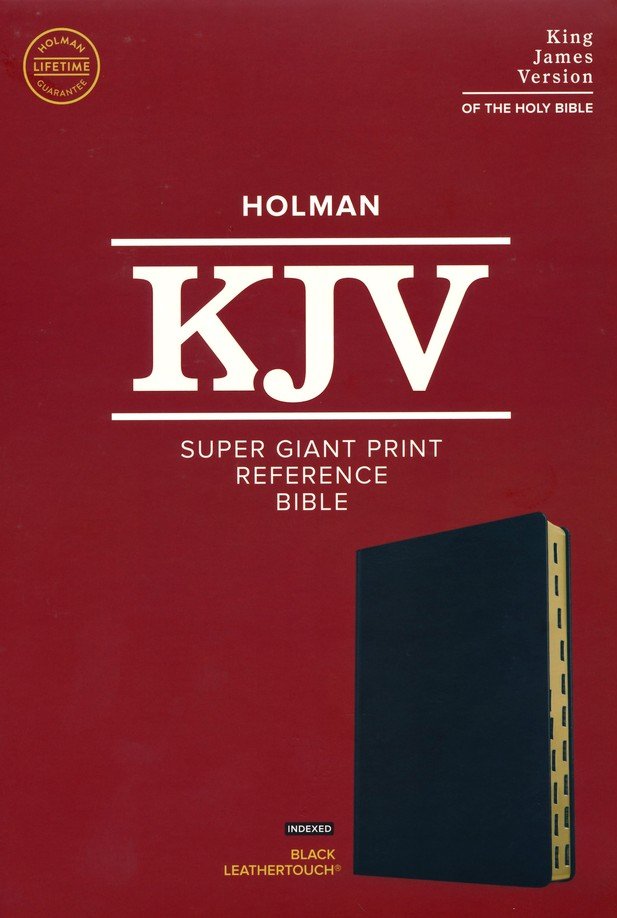 KJV Super Giant Print Reference Bible, Black LeatherTouch Indexed