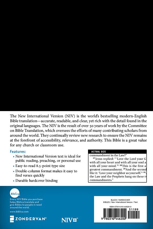 NIV Value Pew Bible Black