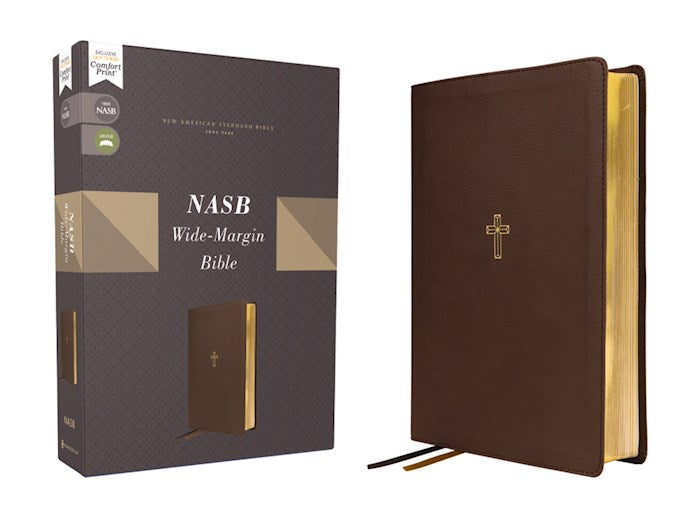 NASB 1995 Wide Margin Bible Brown Leathersoft