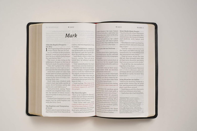 KJV Personal Size Giant Print Bible Filament Enable Black Genuine Leather