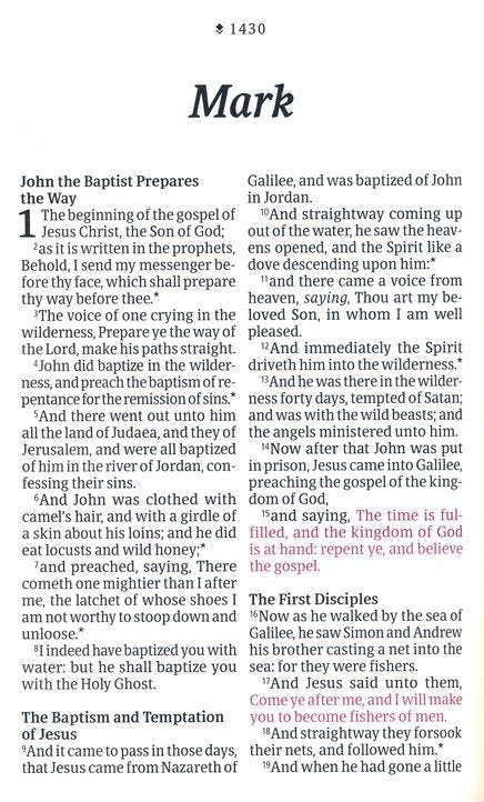 KJV Personal Size Giant Print Bible, Cranberry Indexed