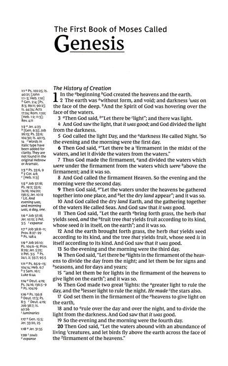 NKJV Single-Column Verse-by-Verse Ref Bible Black Bonded Leather