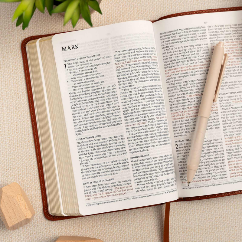 NASB Personal Size Bible 2020 Burnt Sienna Leathertouch