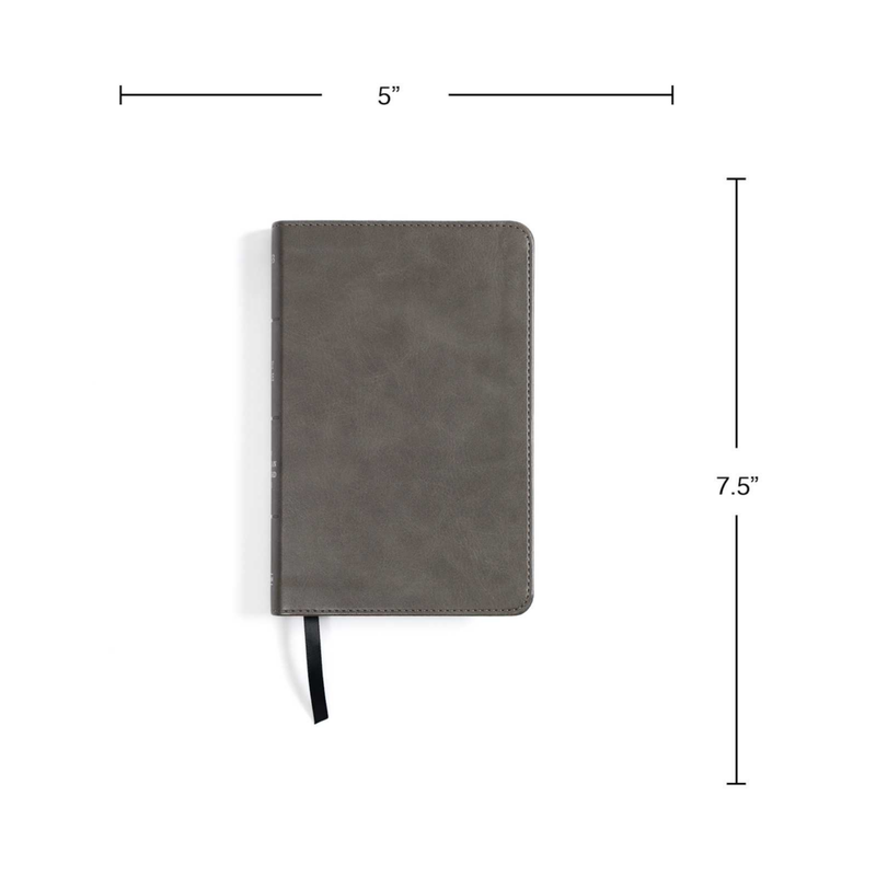 NASB Personal Size Bible 2020 Charcoal Leathertouch