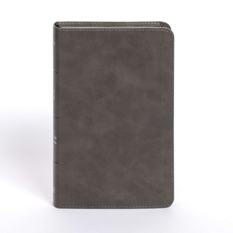 NASB Personal Size Bible 2020 Charcoal Leathertouch