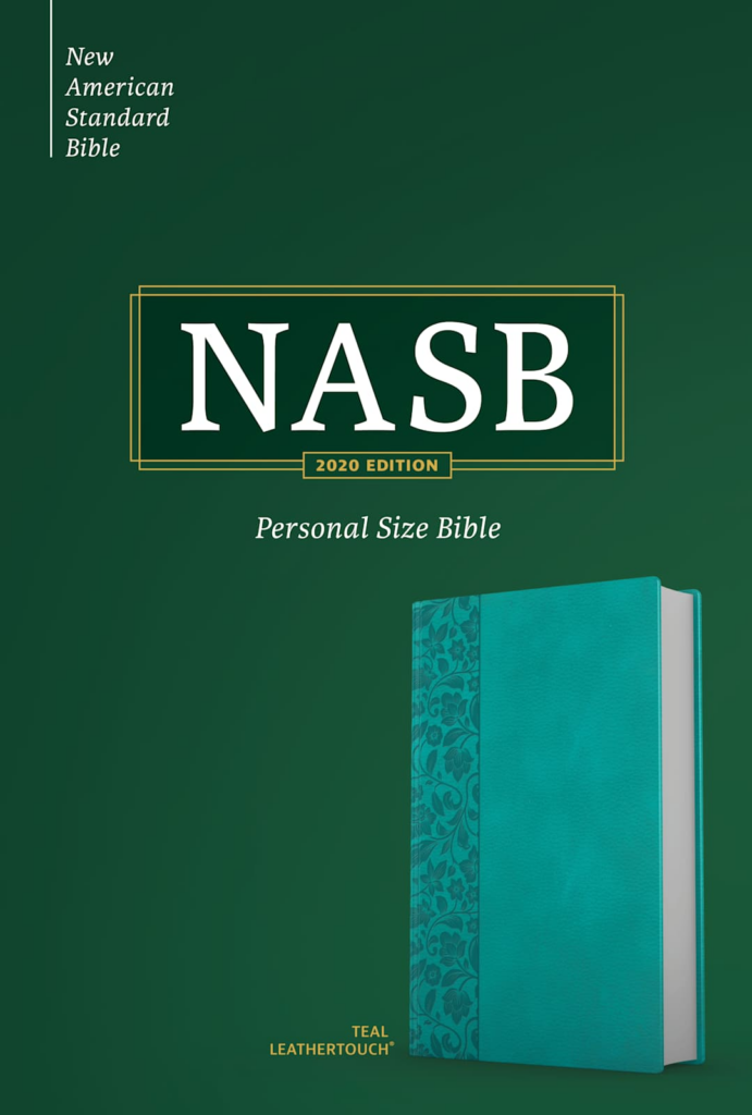 NASB Personal Size Bible 2020 Teal Leathertouch
