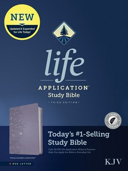 KJV Life Application Study Bible Lavender Peony Leatherlike Indexed