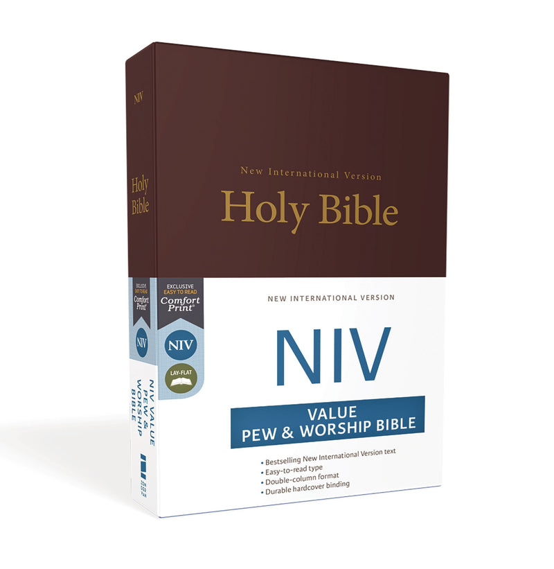 NIV Value Church Bible Burgundy (Pew & Worship)