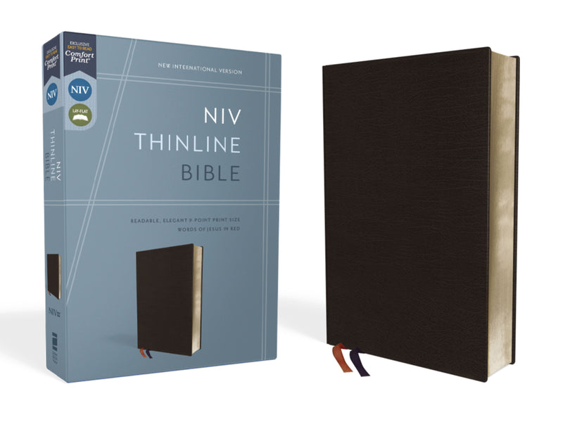 NIV Thinline Bible Black Bonded Leather