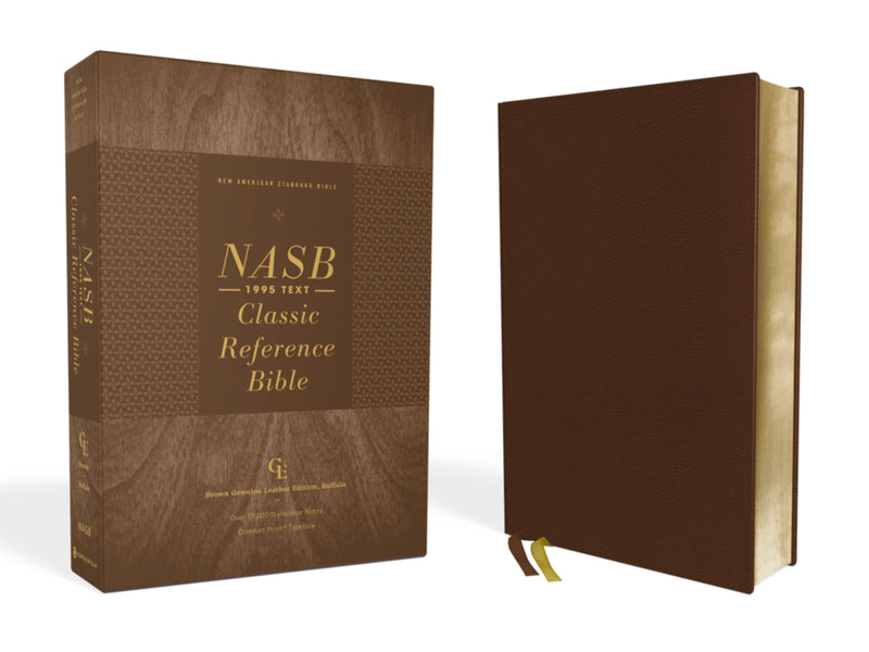 NASB 1995 Classic Reference Bible Brown Buffalo Genuine Leather