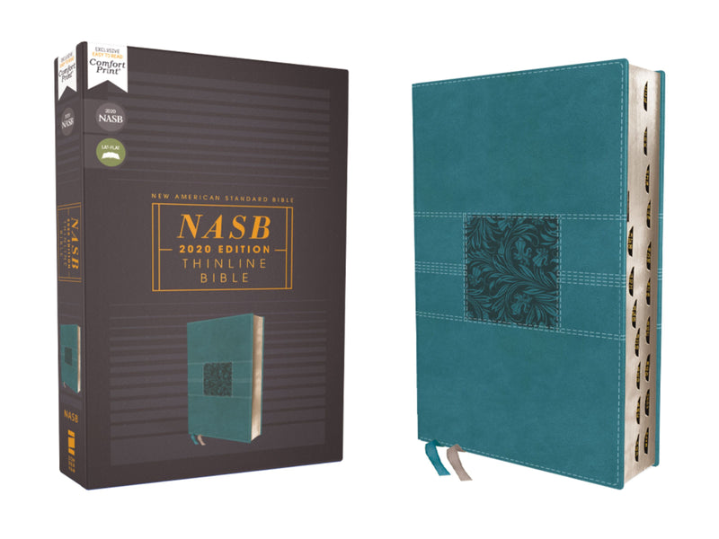 NASB Thinline Bible 2020 Teal Leathersoft Indexed