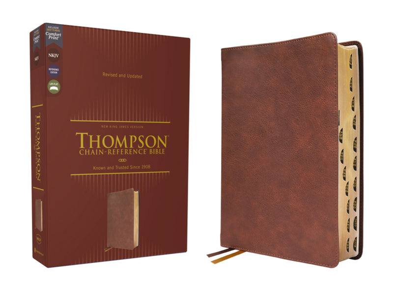 NKJV Thompson Chain Reference Bible, Brown Leathersoft Indexed
