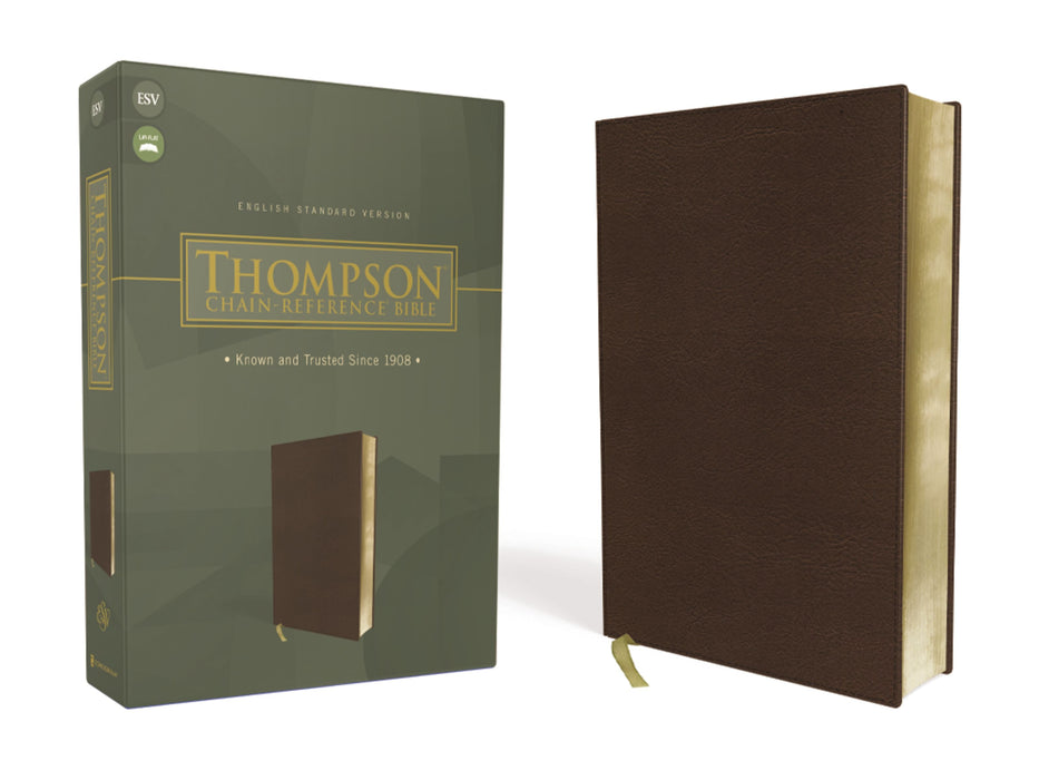ESV Thompson Chain Reference Bible Brown Leathersoft Indexed