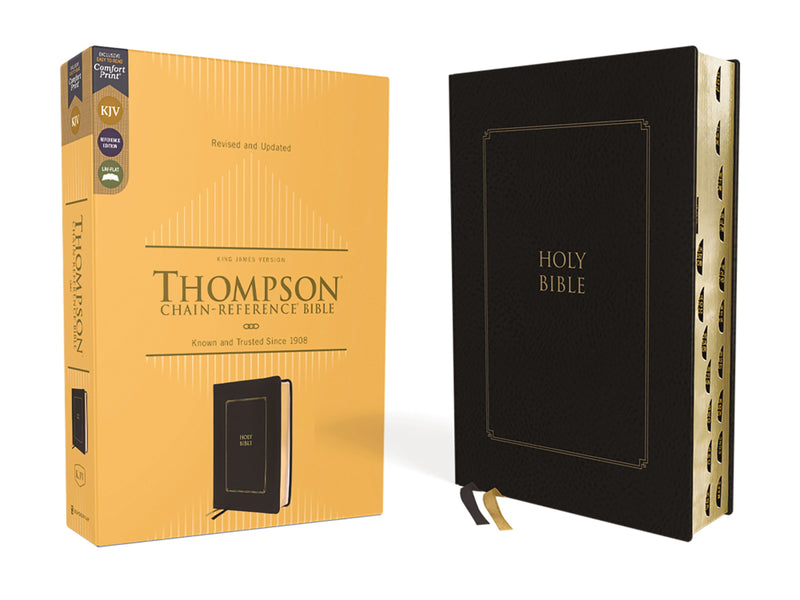 KJV Thompson Chain Ref Bible Black Leathersoft Indexed