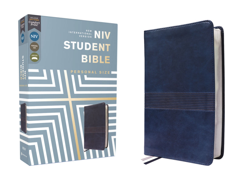 NIV Student Bible Personal Size Navy Leathersoft