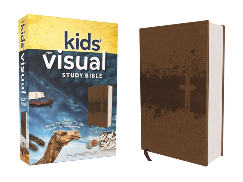 NIV Kids' Visual Study Bible Brown Leathersoft
