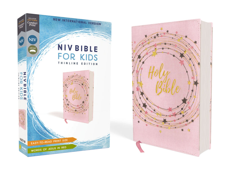 NIV Bible for Kids Thinline Edition Pink/Gold Leathersoft