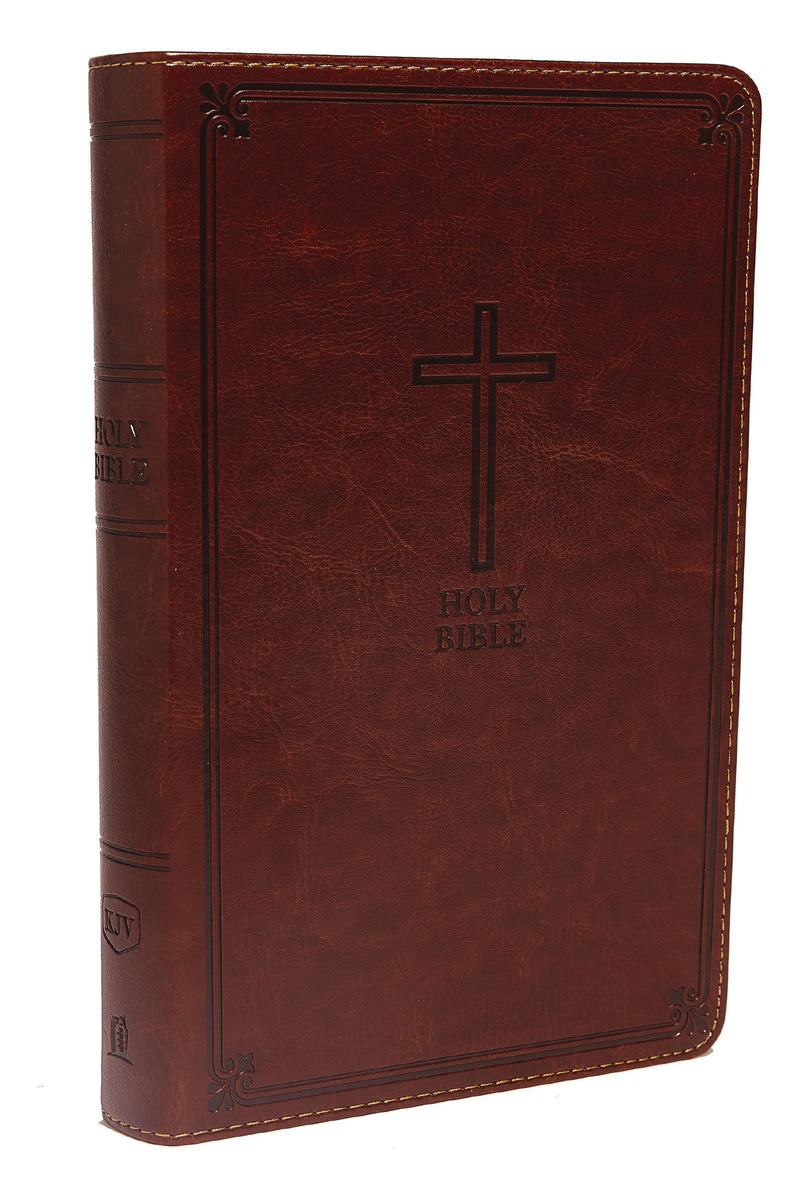 KJV Deluxe Gift Bible Rich Auburn Brown Leathersoft