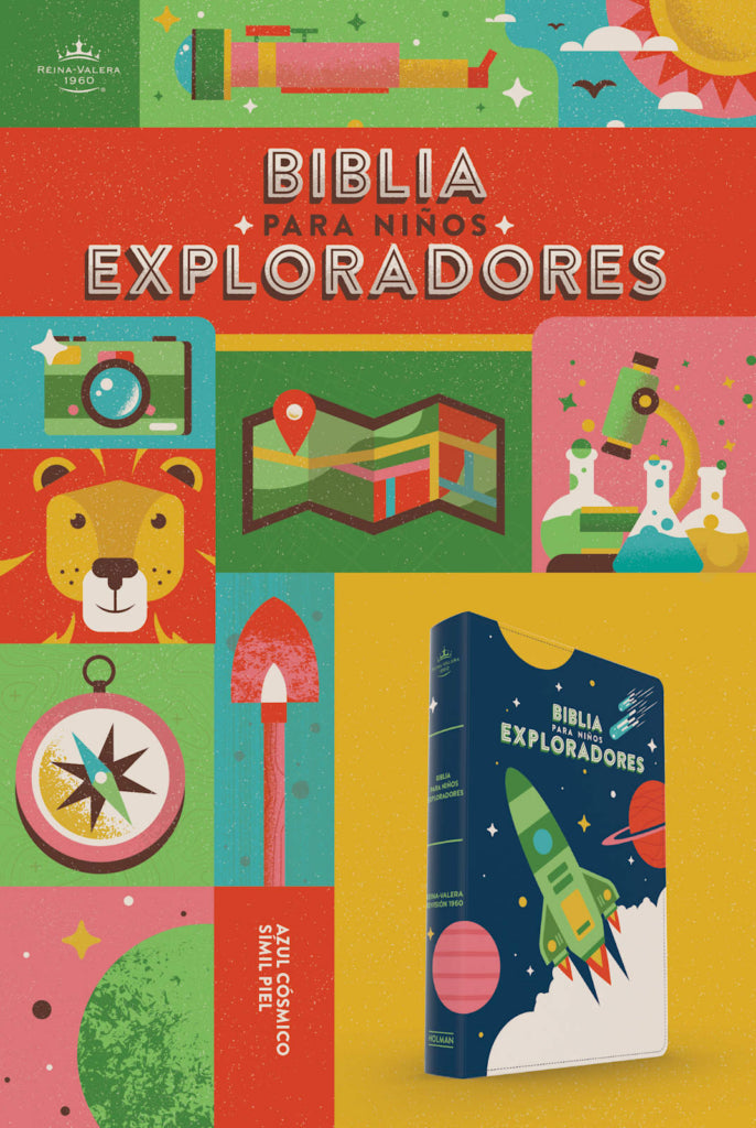 RVR 1960 Biblia para Ninos Exploradores (Kid's Explorer's Bible) Blue Leathertouch
