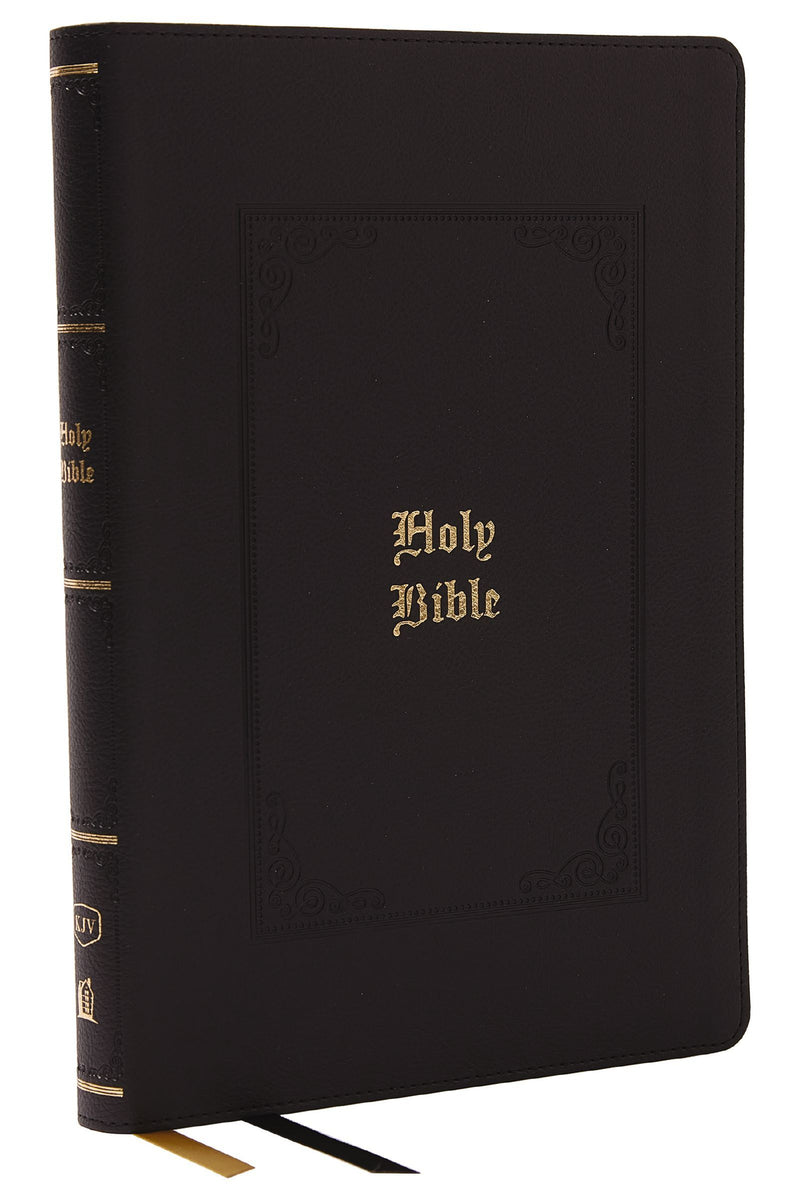 KJV Giant Print Thinline Bible, Black Leathersoft, Indexed Vintage Series