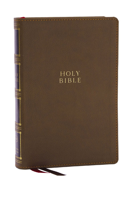 KJV Compact Center-Column Reference Bible Brown Leathersoft