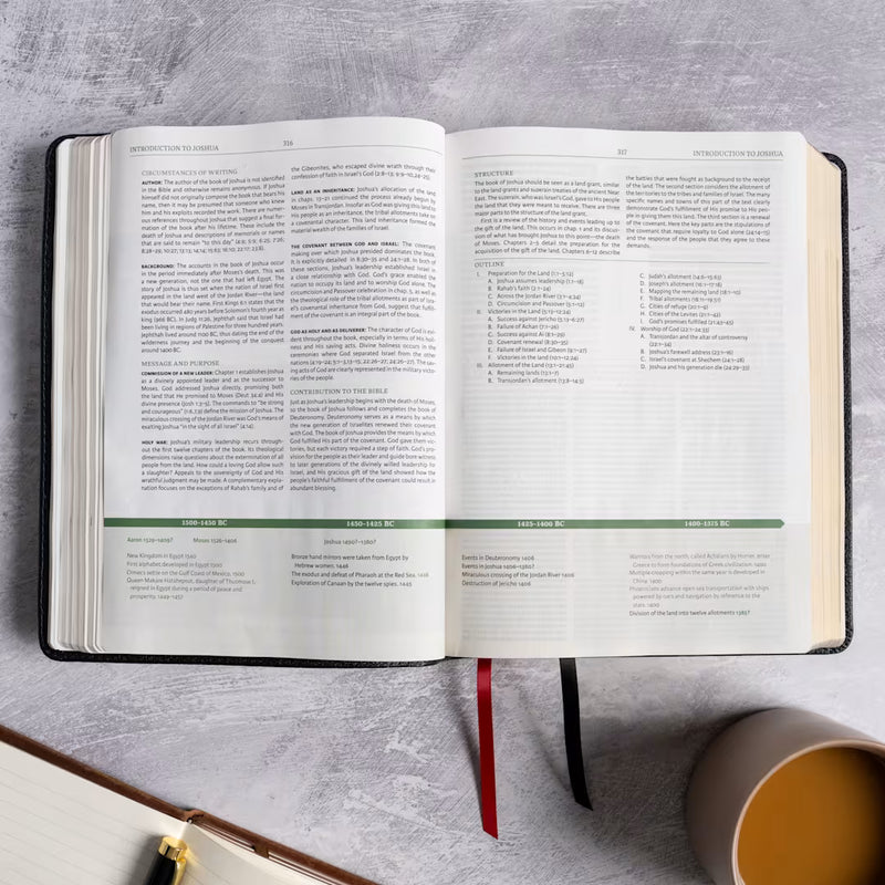 NASB 2020 Study Bible Black Genuine Leather