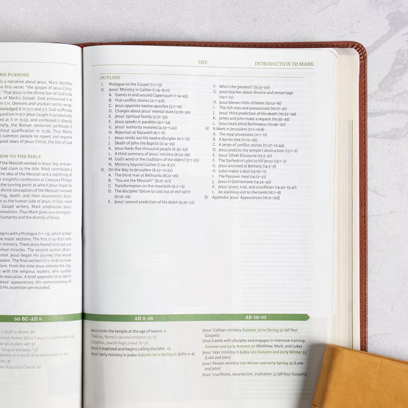 NASB 2020 Study Bible Burnt Sienna Leathertouch