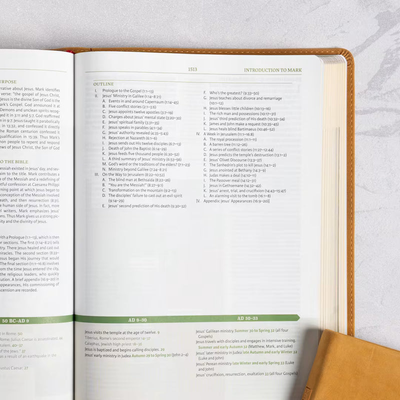 NASB 2020 Study Bible Camel SuedeSoft LeatherTouch