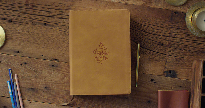 ESV Single Column Large Print Journaling Bible Nubuck Camel TruTone