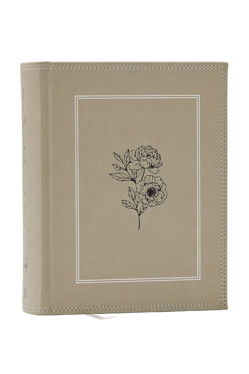 NKJV Journal the Word Bible Large Print Stone Soft Leather over Board