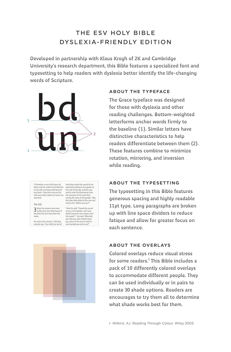 ESV Bible: Dyslexia-Friendly Edition Hardback