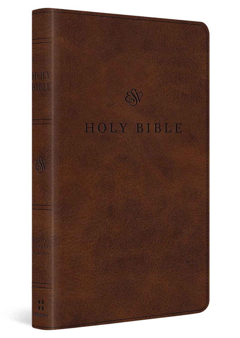 ESV Premium Large Print Church Bible Brown TruTone (black letter)