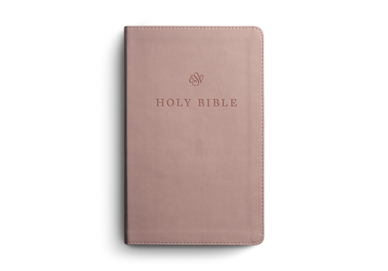 ESV Premium Large Print Church Bible Blush Rose TruTone (black letter)