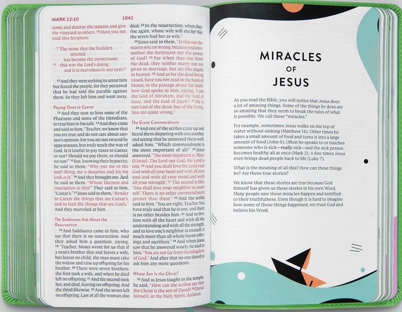 ESV Kid's Thinline Bible, Green Birds of the Air Design