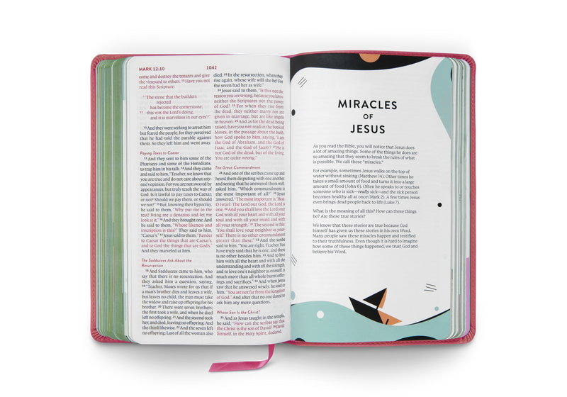 ESV Kid's Thinline Bible, Pink The True Vine Design