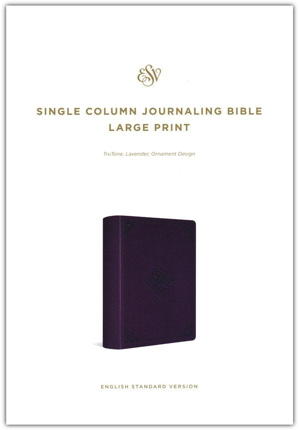 ESV Single Column Large Print Journaling Bible Lavender TruTone