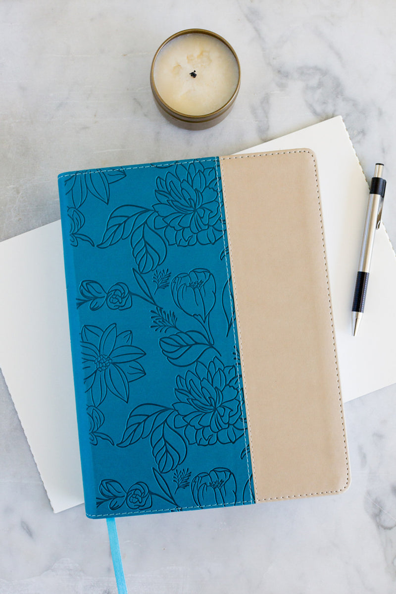 KJV Personal Reflections Bible with Prompts Teal/Tan