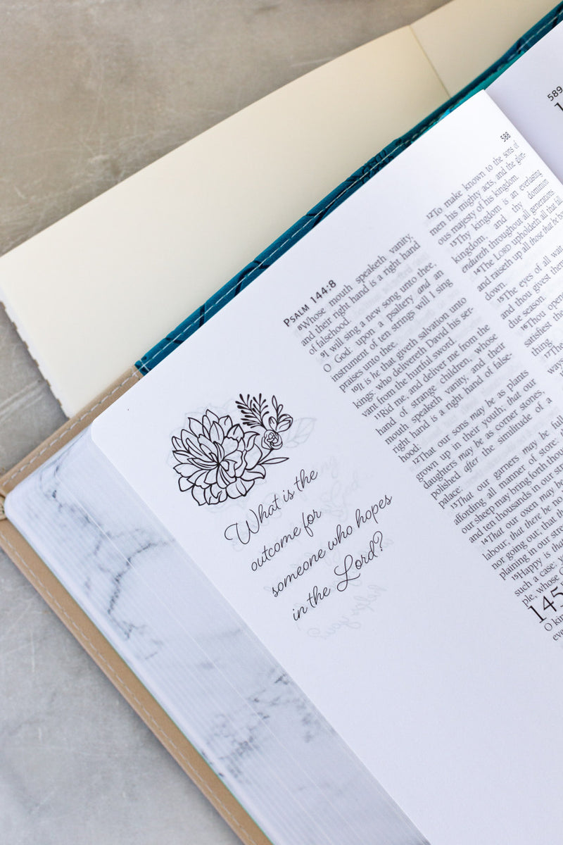 KJV Personal Reflections Bible with Prompts Teal/Tan