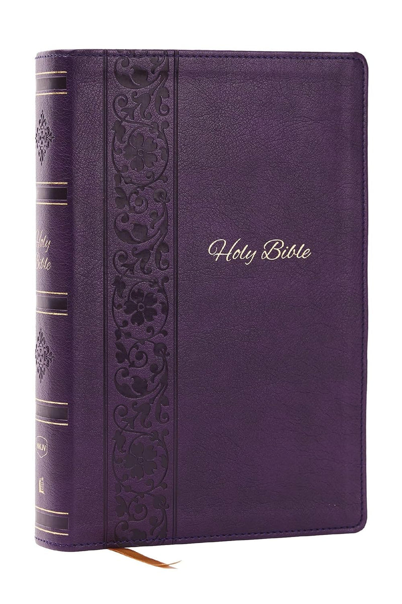 NKJV Personal Size Giant Print Reference Bible, Purple Leathersoft