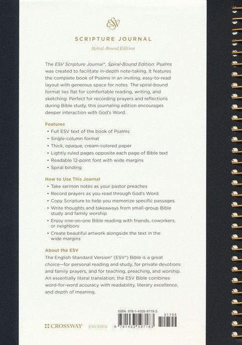 ESV Spiral-Bound Scripture Journal: The Psalms (op)