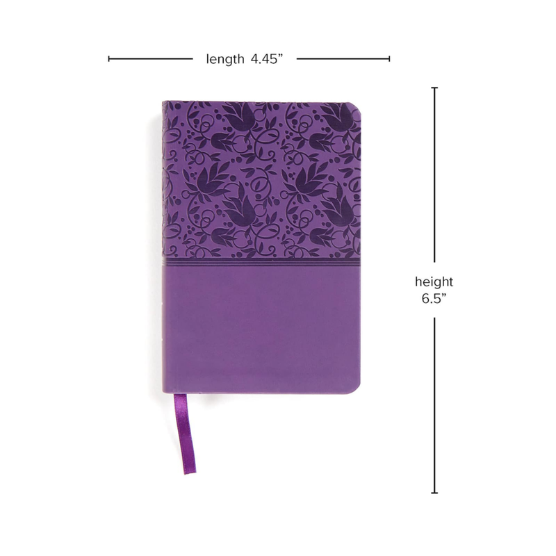 KJV Large Print Compact Bible Purple LeatherTouch