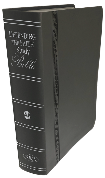 NKJV Defending the Faith Study Bible, Charcoal Gray Duotone, Indexed
