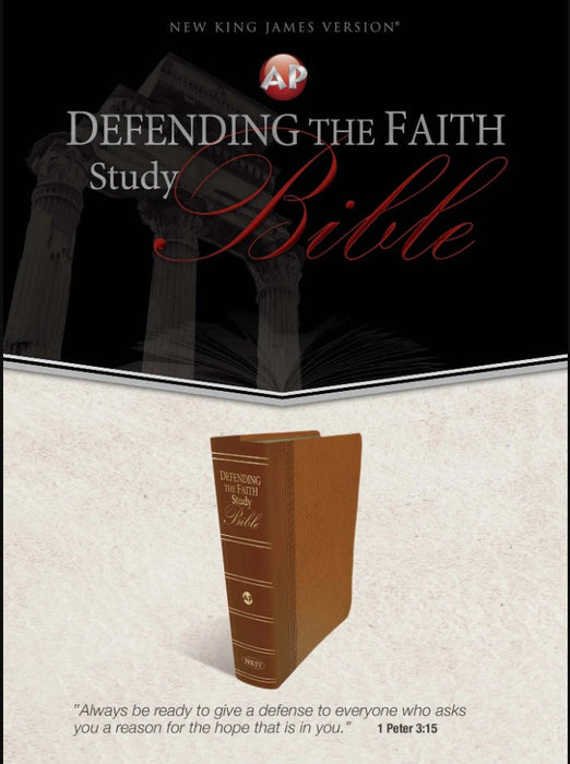 NKJV Defending the Faith Study Bible, Brown Italian Duotone, Indexed