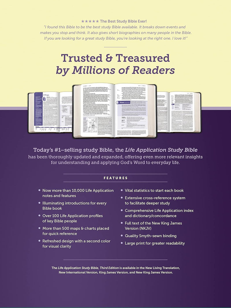 NKJV Large Print Life Application Study Bible Teal Indexed