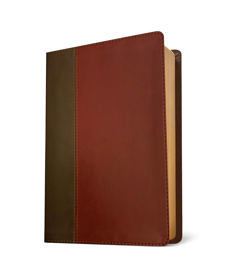 KJV Large Print Life Application Bible Brown/Mahogany LeatherLike