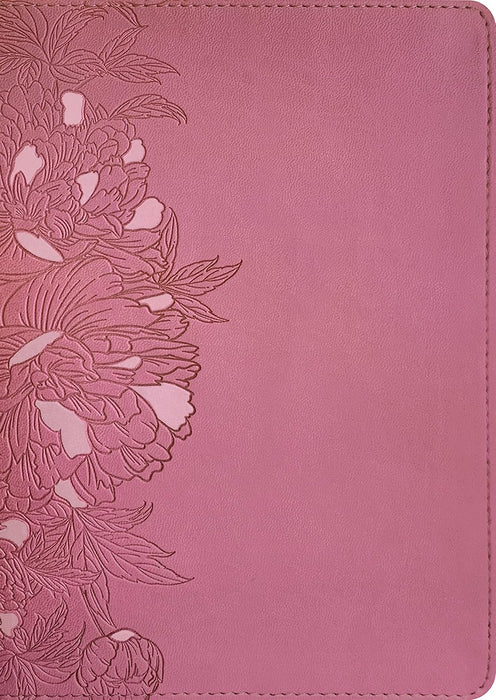 KJV Large Print Life Application Bible Pink LeatherLike Indexed