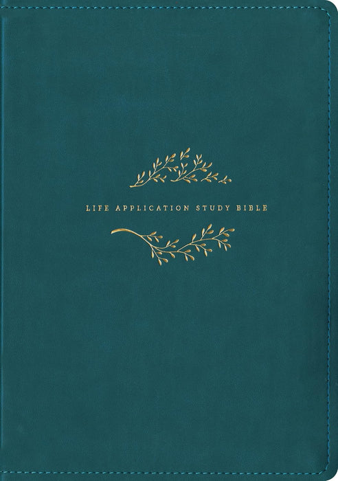KJV Large Print Life Application Bible Teal LeatherLike Indexed