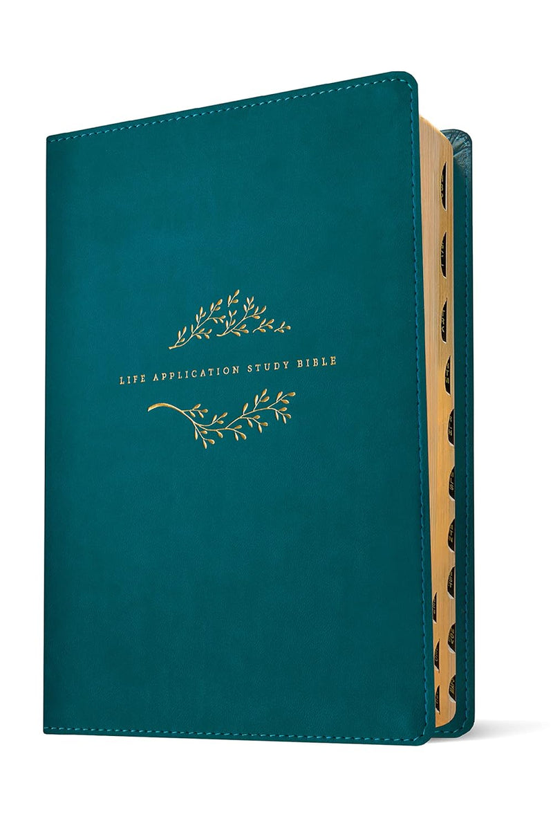 KJV Large Print Life Application Bible Teal LeatherLike Indexed