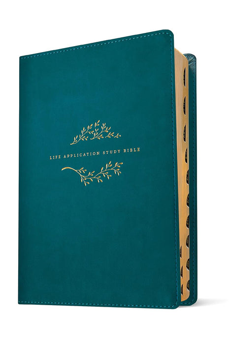 KJV Large Print Life Application Bible Teal LeatherLike Indexed