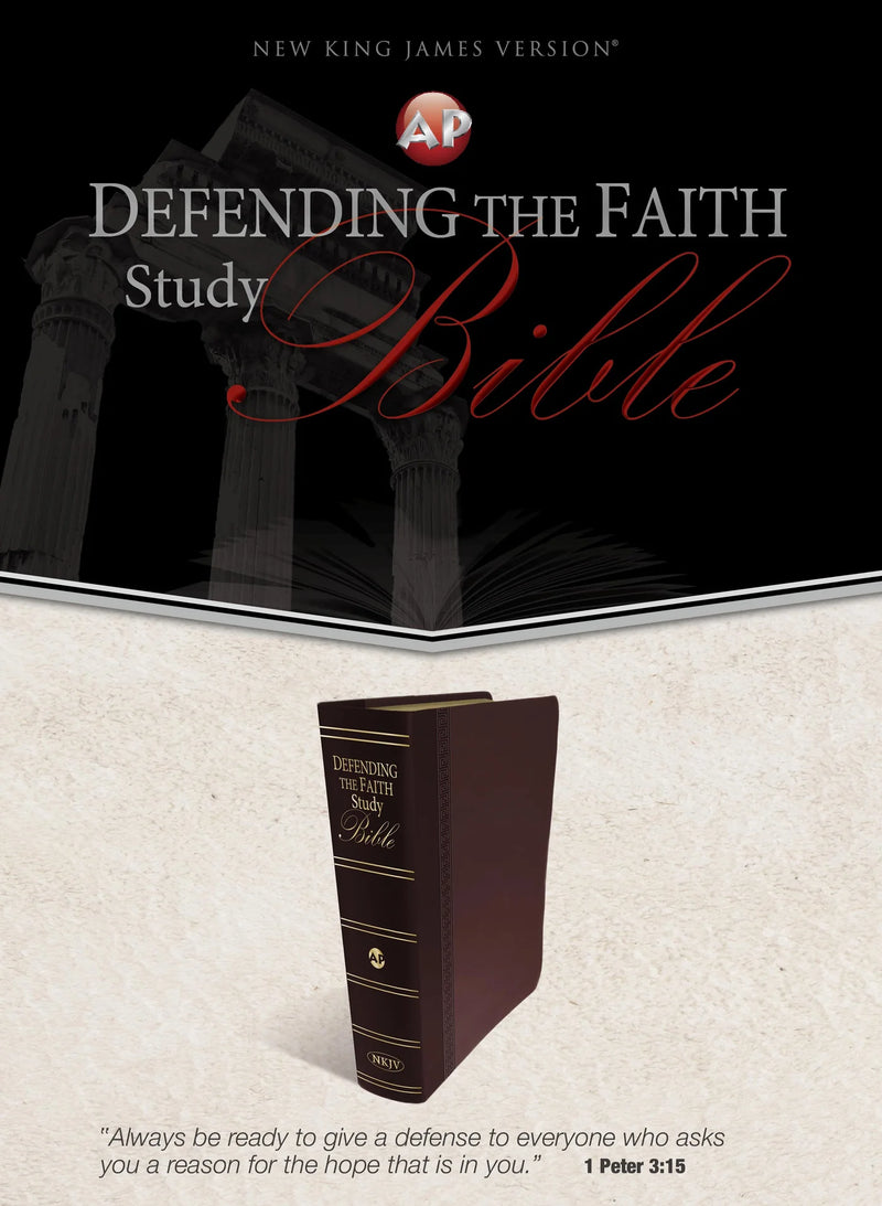 NKJV Defending the Faith Study Bible,  Maroon Duotone, Indexed
